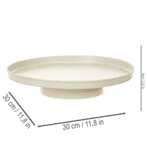 Product Metal Tray 30 cm Beige Decorative Base for Indoor Plants and Accessories
