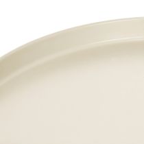 Product Beige Metal Tray 30 cm for Decorative Arrangements