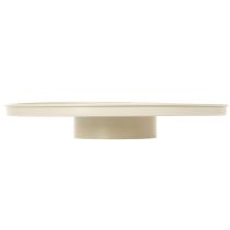 Product Round Metal Decorative Plate 41 cm Beige for Indoor Table Display