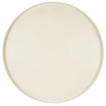 Product Round Metal Decorative Plate 41 cm Beige for Indoor Table Display