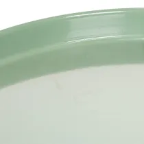 Product Round Green Metal Decorative Plate with Base – 30cm