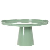 Product Round Green Metal Decorative Table with High Edge 40 cm