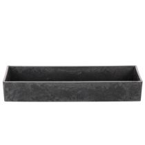 Product Rectangular Decorative Tray with Handles in Anthracite, 32cm