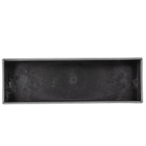 Product Rectangular Decorative Tray with Handles in Anthracite, 32cm