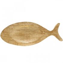 Product Deco tray wood fish wooden tray wooden plate 30x3x12cm