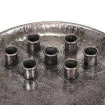 Candle plate metal vintage silver stick candle holder Ø30cm