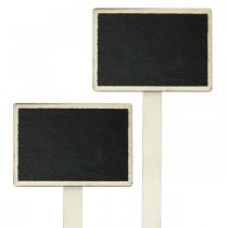 Product Board to stick, wooden board to write on, plant sign, wedding decoration, start of school 10×7cm L22cm 12pcs