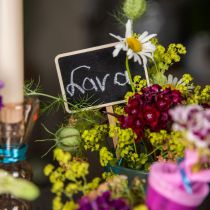 Board to stick, wooden board to write on, plant sign, wedding decoration, start of school 10×7cm L22cm 12pcs