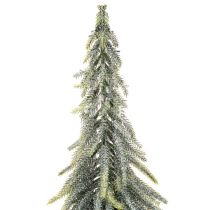 Product Artificial fir tree, iced, decorative tree on a wooden base for winter decoration and Christmas, 75cm