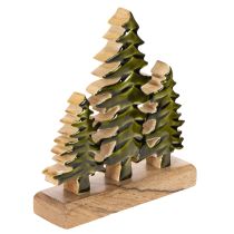 Product Decorative Wooden Christmas Tree on Mango Wood Base, 20 cm
