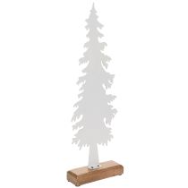 Product Metal Christmas Tree Decoration on Wooden Base, 46cm, Green
