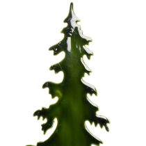 Product Metal Christmas Tree Decoration on Wooden Base, 46cm, Green