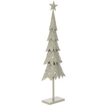 Product Metal Christmas Tree with Star on Stable Base – 74cm Tall Festive Table Decoration