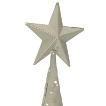 Product Metal Christmas Tree with Star on Stable Base – 74cm Tall Festive Table Decoration