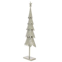 Product Metal Christmas Tree with Star on Stable Base – 74cm Tall Festive Table Decoration