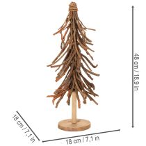 Product Willow Twig Christmas Tree on Wooden Base 48cm