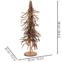 Product Decorative Tree Made of Willow Twigs on Wooden Base, 68cm