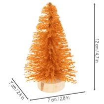 Product Miniature Artificial Pine Trees with Wooden Base 12cm Set of 6