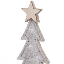Product Christmas tree made of felt decoration with star cream beige 18cm 4 pcs