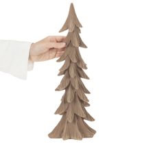 Product Decorative Small Flocked Christmas Tree, 44cm, Brown, Indoor Use
