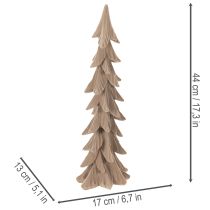 Product Decorative Small Flocked Christmas Tree, 44cm, Brown, Indoor Use