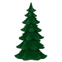 Product Artificial Green Flocked Christmas Tree Decoration 27cm for Indoor Use