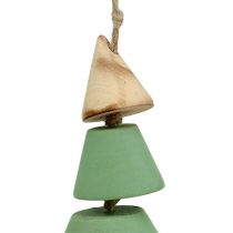 Product Christmas tree decorations, Christmas tree to hang, Christmas green / natural H10cm L24cm 4pcs