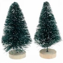 Mini fir snowed, winter decoration, Christmas tree H9.5cm Ø5cm 2pcs