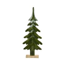 Christmas tree wood decoration glossy green 22.5x5x50cm