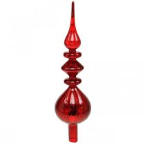 Tree top red glass decoration Christmas top Christmas tree H35cm