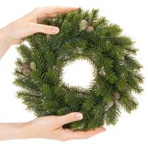 Product Artificial Pine Wreath with Cones 30cm for Door or Table Decoration
```html
<h2>Artificial Pine Wreath with Cones for Seasonal Home Decoration</h2>
<p>
This artificial pine wreath is a versatile decoration piece designed to enhance your home during the