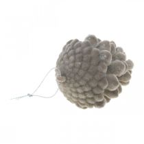 Product Pine cones decorative cones for hanging brown 8cm 4pcs