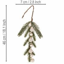 Product ProductNameArtificial Fir Branch with White Mini Christmas Baubles, 46 cm, Set of 2/ProductName
ProductDescription<h2>Artificial Fir Branch with Mini Baubles for Christmas Decorating</h2>
<p>This set contains two artificial fir branches, each measuring 46