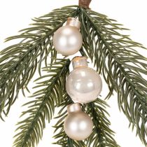 Product ProductNameArtificial Fir Branch with White Mini Christmas Baubles, 46 cm, Set of 2/ProductName
ProductDescription<h2>Artificial Fir Branch with Mini Baubles for Christmas Decorating</h2>
<p>This set contains two artificial fir branches, each measuring 46