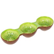 Product Ceramic bowl with kiwi motif, summer decoration for stylish serving of tapas and snacks, 30cm