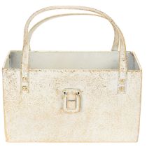 Product Metal bag, decorative container, rectangular, 26cm, gold