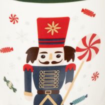 Product Ceramic Christmas Mug Set with Nutcracker and Candy Cane Design 10cm - 2 Pieces