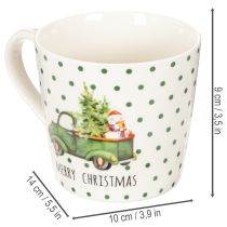 Product Merry Christmas Ceramic Mugs with Festive Car Design, Set of 2, 10cm