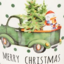 Product Merry Christmas Ceramic Mugs with Festive Car Design, Set of 2, 10cm