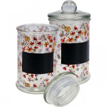 Product Tea jars glass jar with lid spice jars 4pcs on tray