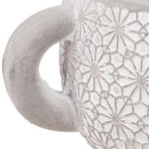 Product Teapot Decorative Ceramic Planter White Washed 16×10.5×8cm 3 pcs