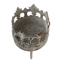 Product Tealight holder Ø3.8cm H9.5cm for sticking grey 1 pc