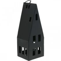 Product Tea light house, light house metal black Ø4.4cm H24cm