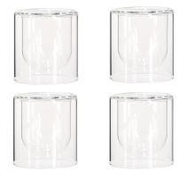 Product Tealight Holder Glass Lantern Clear Ø7.5cm H8cm 4 pcs