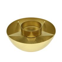 Tealight holder gold matt Ø10cm H4cm