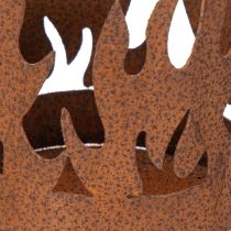 Product Tealight holder, candle shape, rust decoration, patina metal, H36cm