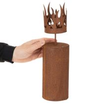 Product ProductName  
Rustic Metal Tealight Holder with Candle Design, 36cm  

ProductDescription  
<h2>Rustic Metal Tealight Holder with Candle Design</h2>  

<p>This tealight holder in a charming candle silhouette makes a unique decorative statement for your ho