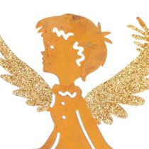 Product Christmas tealight holder, angel decoration, rust decoration, Ø8cm H18cm