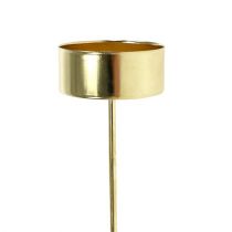 Tealight holder to stick gold 21cm 8pcs