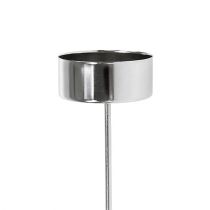 Product Tealight holder for sticking silver 21cm 8 pcs